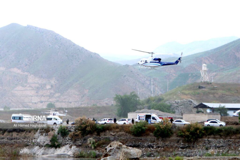 Last Picture of the helicopter carrying Iranian President Ebrahim Raisi